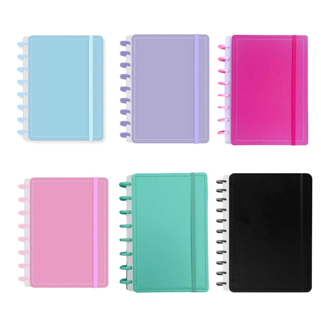 Caderno De Discos Inteligente A4, B5 e A5 Capa Dura com Folhas Pautadas Reposicionáveis