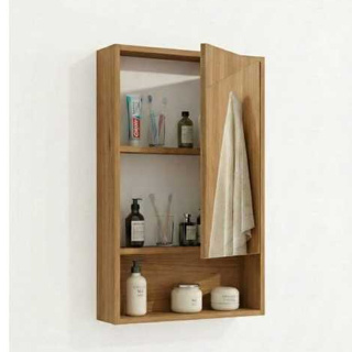 Armário banheiro superior aéreo espelheira 1 porta temos freijo,branco e preto em Oferta na Shopee