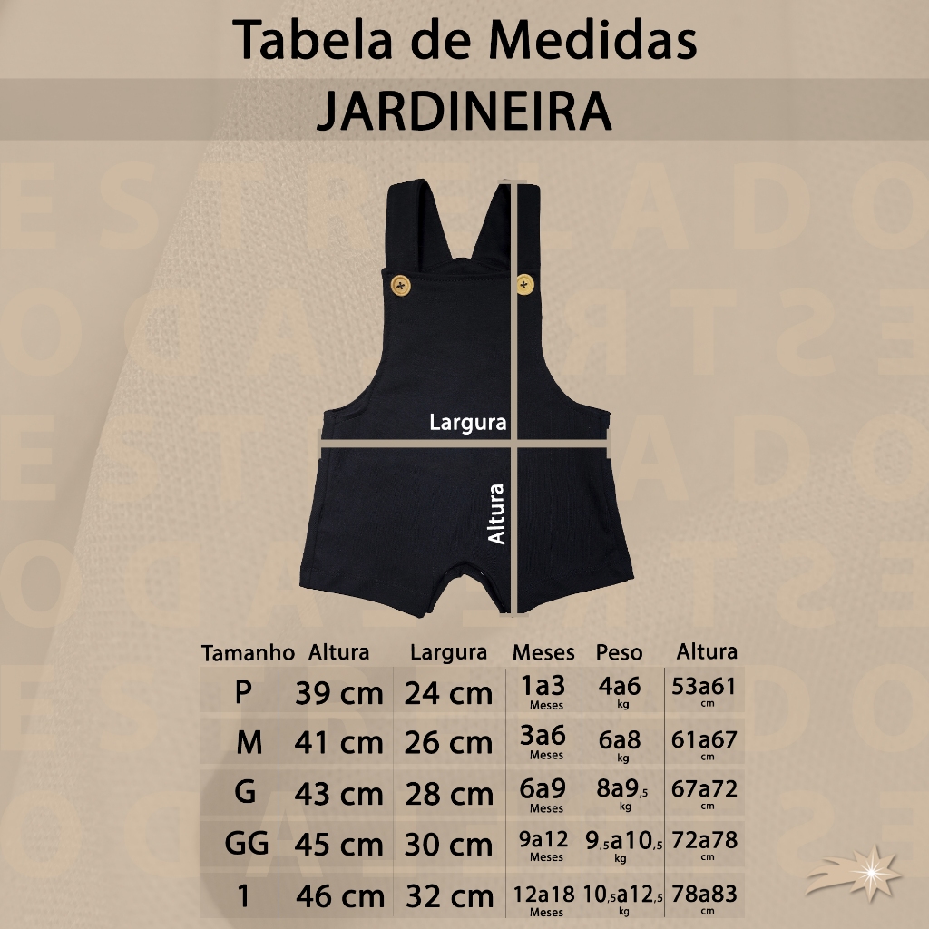 Jardineira Bebê Menino E Menina Verão Roupa Infantil Algodão Suedine Premium Passeio Shopping Praia — imagem 2 de 2