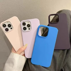 Capinha Case Silicone Aveludada Para iPhone 14/14Pro/14ProMax Premium