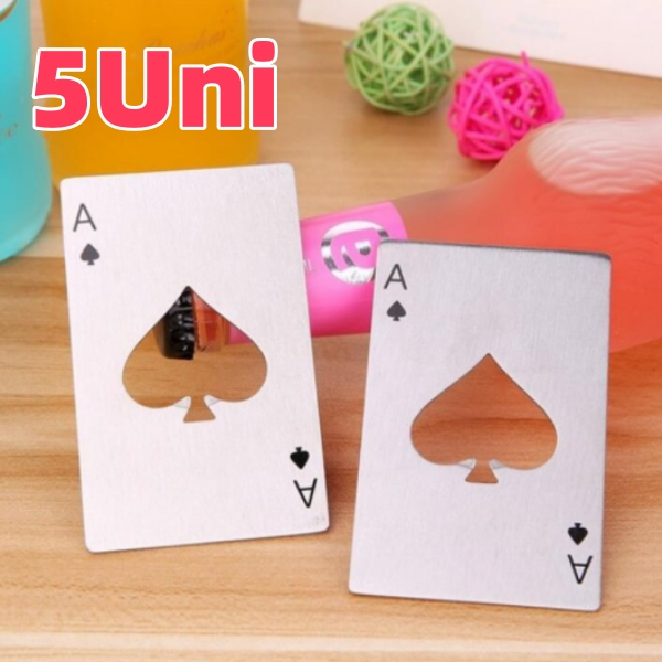 5 Unidade Abridor De Garrafa Formato Carta De Baralho De Espadas Poker Carta Baralho em Oferta na Shopee