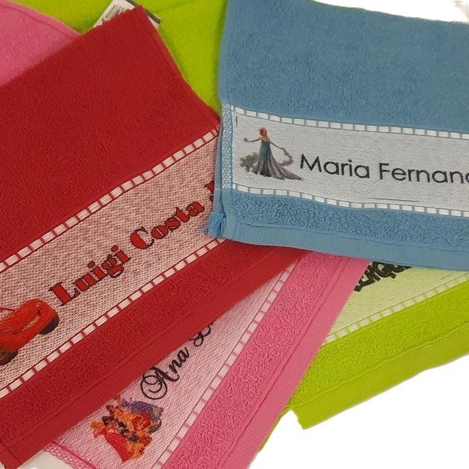 Kit 3 Toalhinhas boca mão Lavabo Infantil Personalizada escola creche bebês crianças volta as aulas