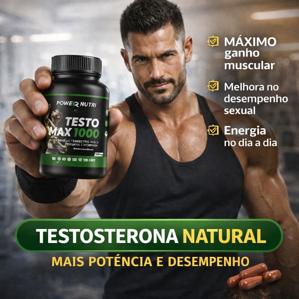 Suplemento Max 1000 Test0 - 100% Natural- 120 Cápsulas 500Mg em Oferta na Shopee