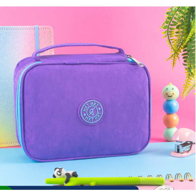 Estojo Escolar Box Organizador de 2 camadas com zíper, juvenil