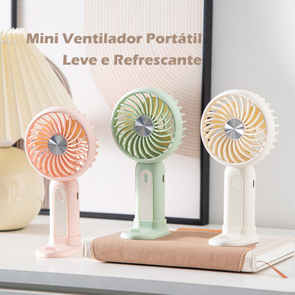 Mini Ventilador Portátil Recarregável – Leve e Prático