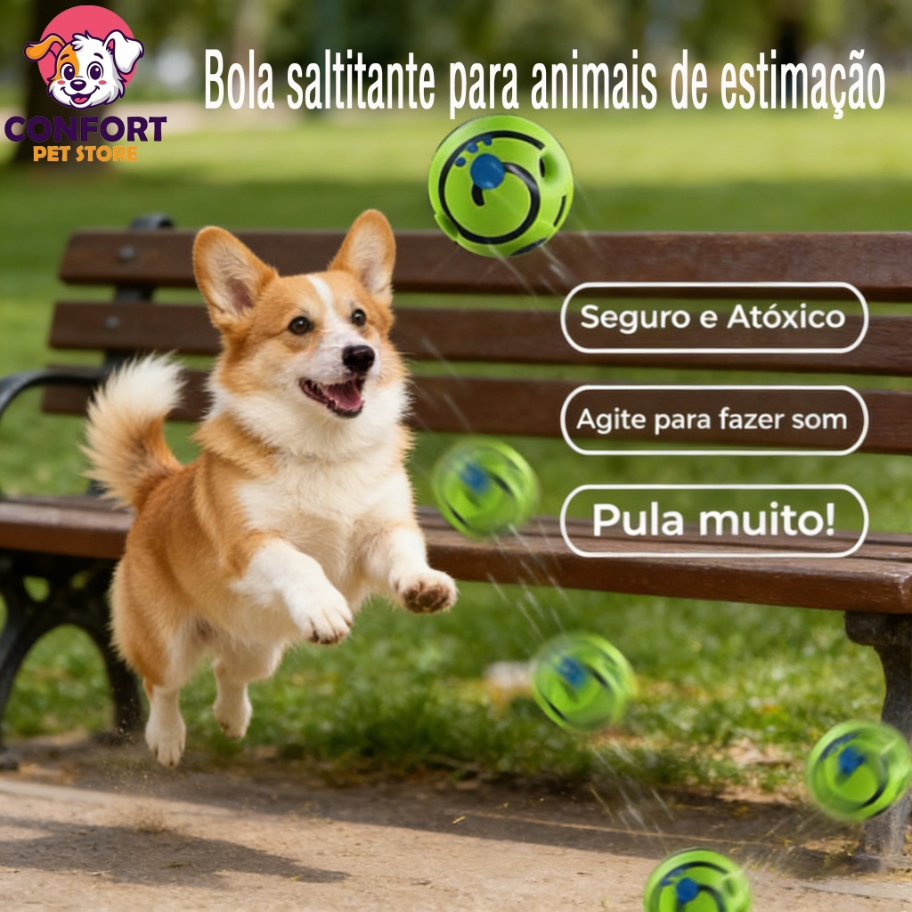 Brinquedos para cães, duráveis ​​e mastigáveis, que ajudam a limpar os dentes; bola para gatos que emite som ao rolar em Oferta na Shopee