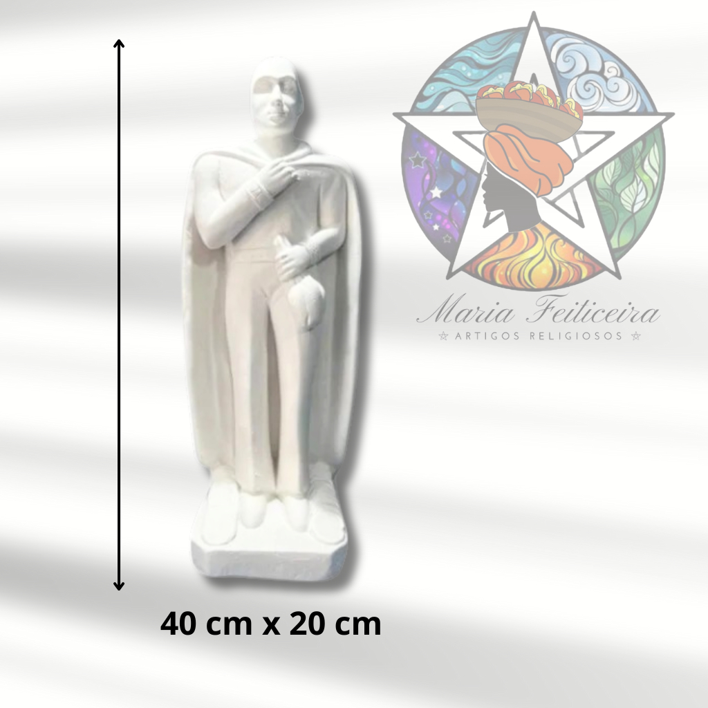 Imagem Exu do Ouro em Gesso Cru 40x15 umbanda candomblé