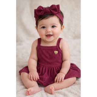 Body vestido infantil menina bebê.Vestido de bebê com body embutido Liz em Oferta na Shopee