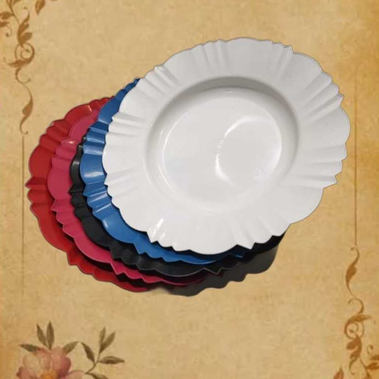Prato Fundo Pétala Refeição Reforçado mais Durabilidade(Plástico). Almoço/Jantar/Festa/Evento.