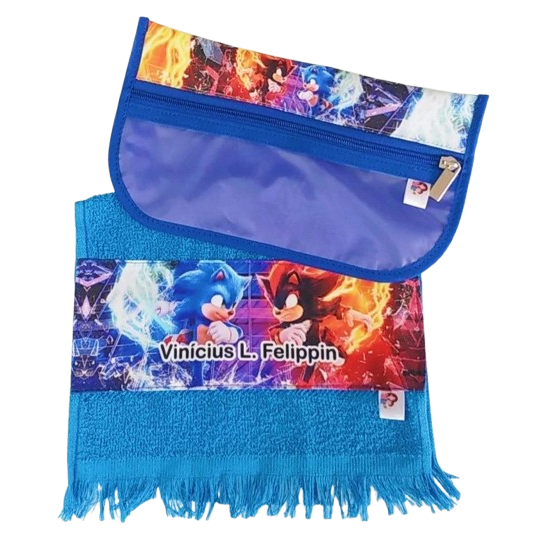 Necessaire  Higiene Bucal Personalizado com Nome Sonic em Oferta na Shopee
