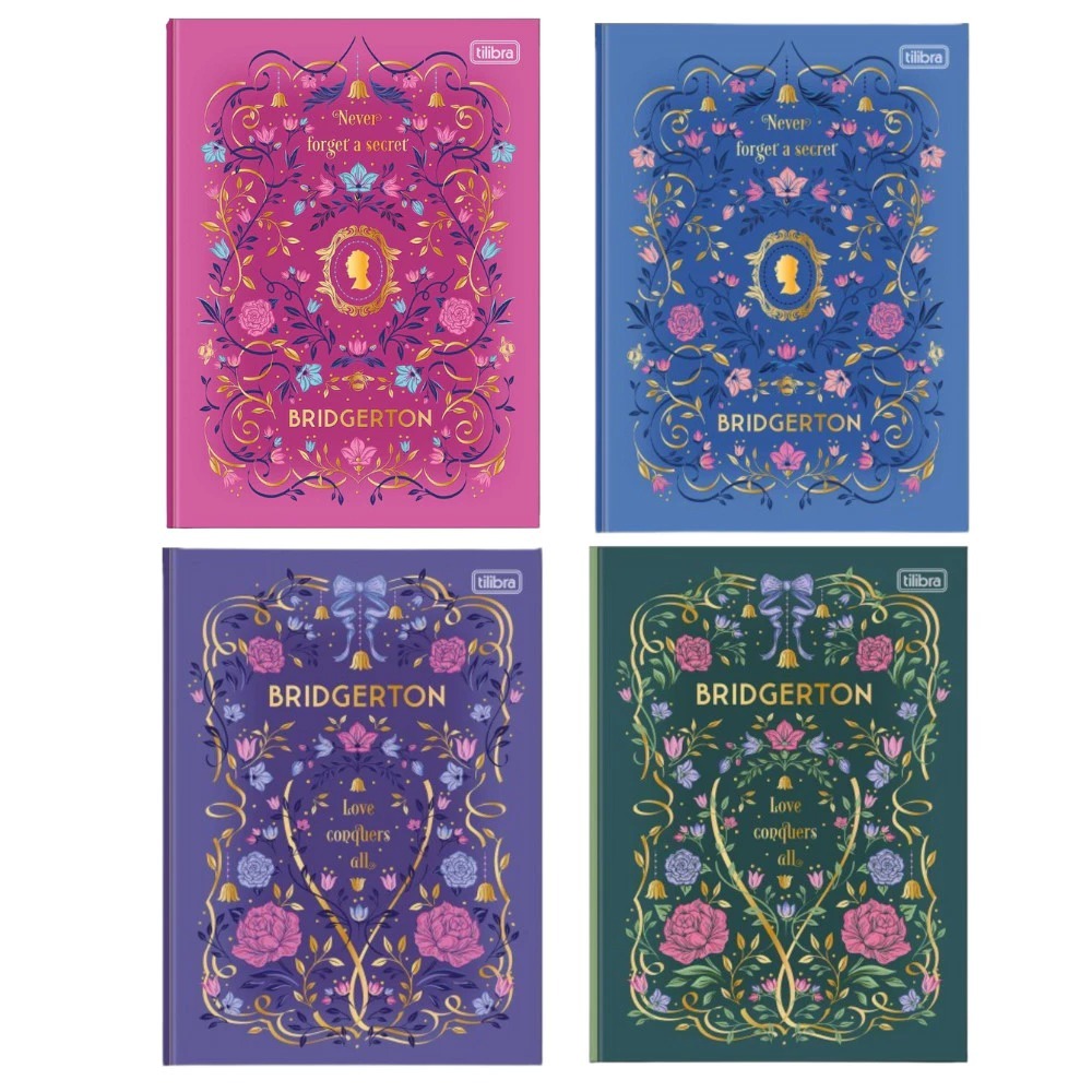 Caderno Brochura Colegial Tilibra Bridgerton 80F-397466 em Oferta na Shopee