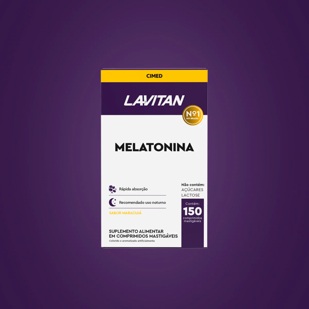 Lavitan - Melatonina Suplemento Alimentar Sabor Maracuja 150cp em Oferta na Shopee