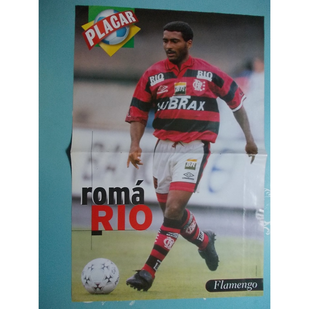 Poster Placar (Frente e Verso). Romário Flamengo. Santos Campeão Do Rio-São Paulo 97