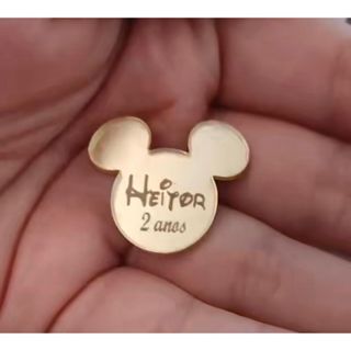 Tag Personalizada  – Acrílico Dourado mickey e minnie em Oferta na Shopee