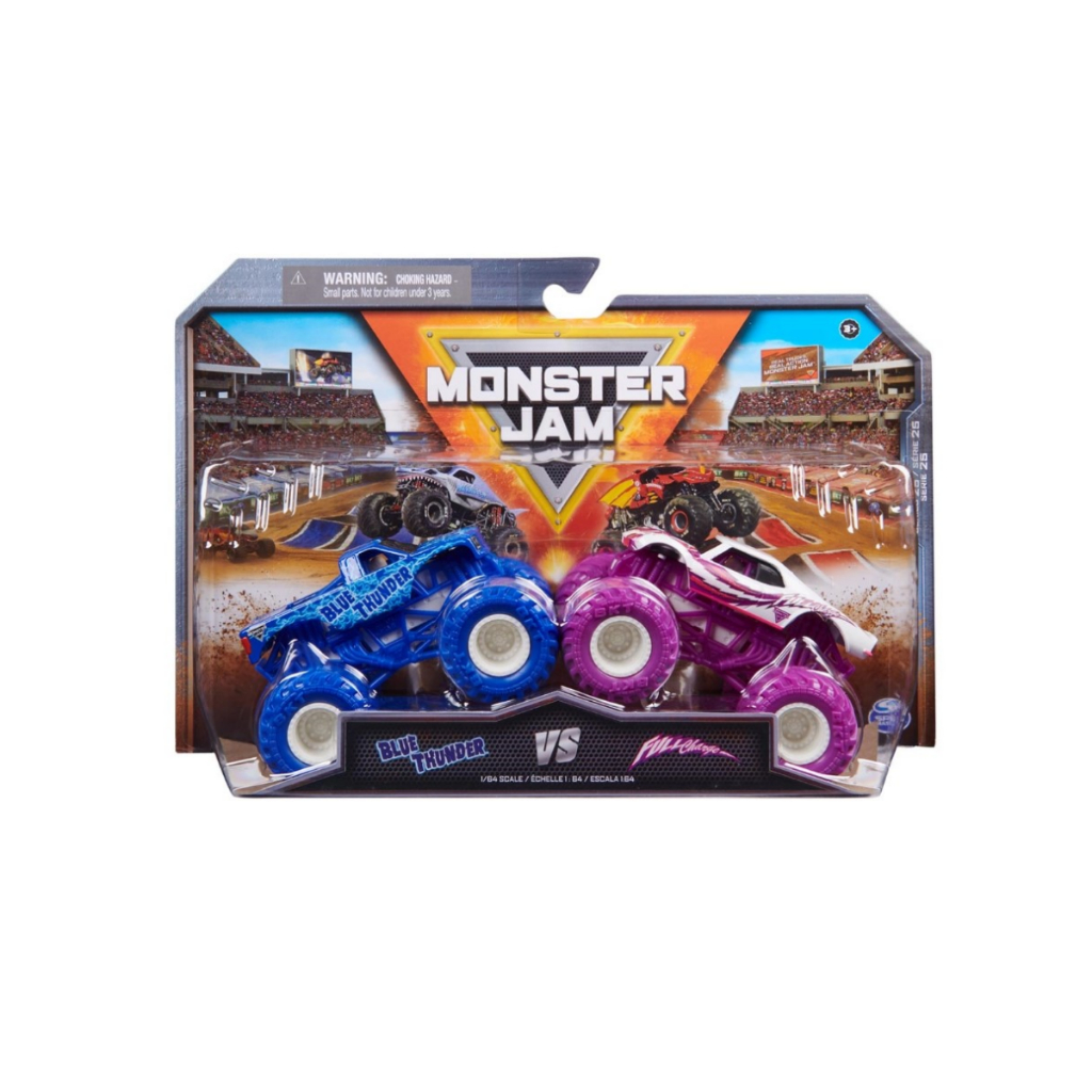 Set de Carrinhos Monster Jam Blue Thunder VS Full Charge Sunny