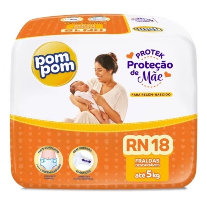 Fralda descartável Rn Pom pom Turma da Mônica em Oferta na Shopee