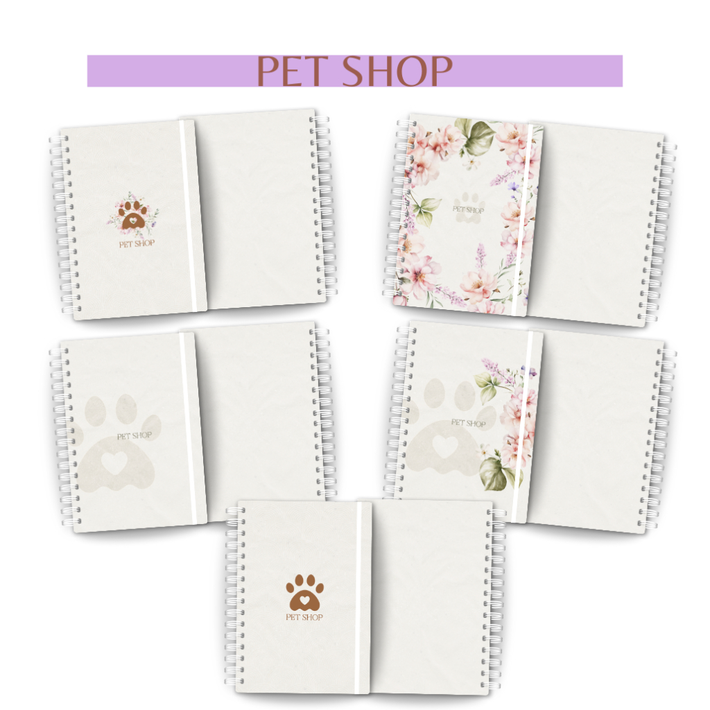 Caderno Personalizado Profissão Pet Shop A5 | Nome na Capa, 100/200 Páginas, Presente Criativo e Exclusivo
