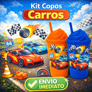 Kit 10/20/40 Copos Carros para Festa Infantil Estilo Hotwheels Lembrancinhas Carrinhos em Oferta na Shopee