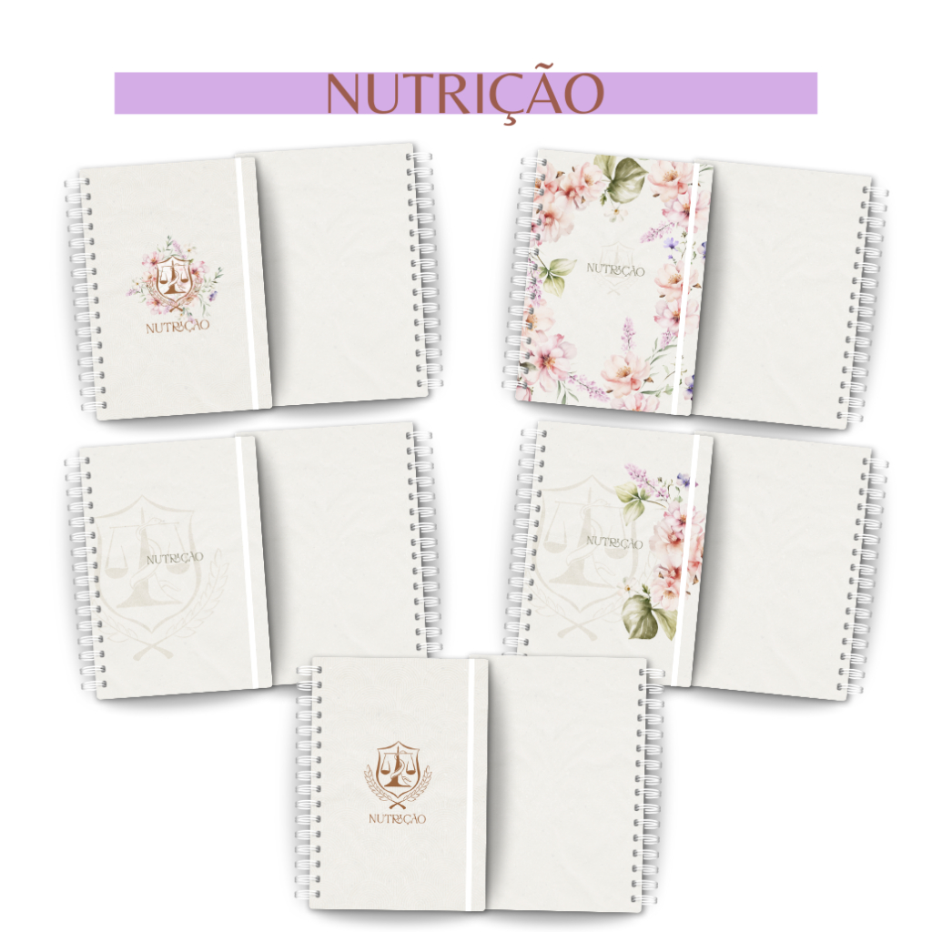 Caderno Personalizado Profissão Nutrição A5 | Nome na Capa, 100/200 Páginas, Presente Criativo e Exclusivo