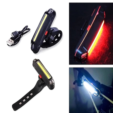 Lanterna de Bike LED Sinalizador luz Traseira Farol Segurança Sinal de alerta ( 2 cor  vermelho+branco)-ly10064