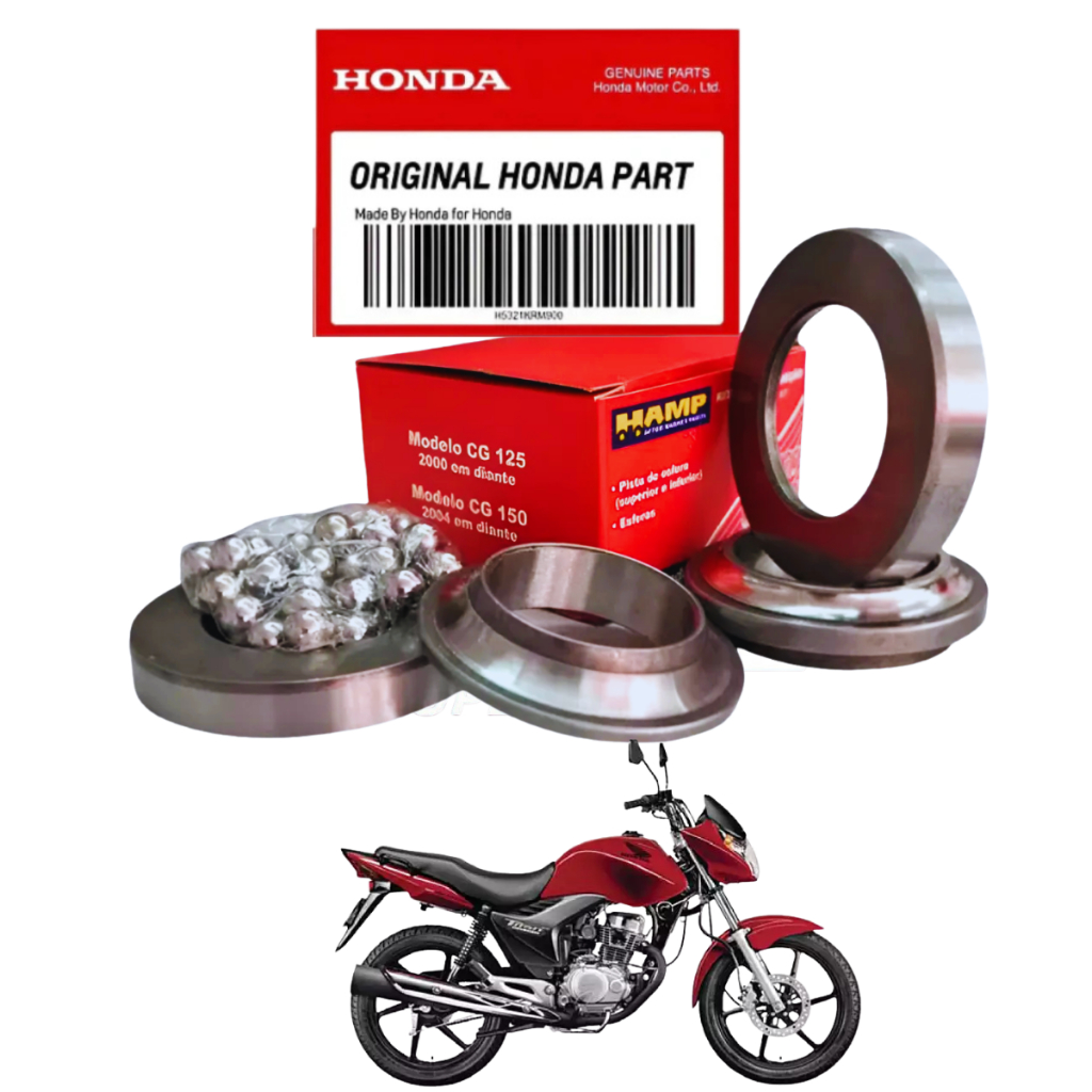 Kit Caixa de Direção Honda Titan 150 2009 a 2013/ Honda Fan 125/ Fan 150 2009 a 2013 Original Hamp