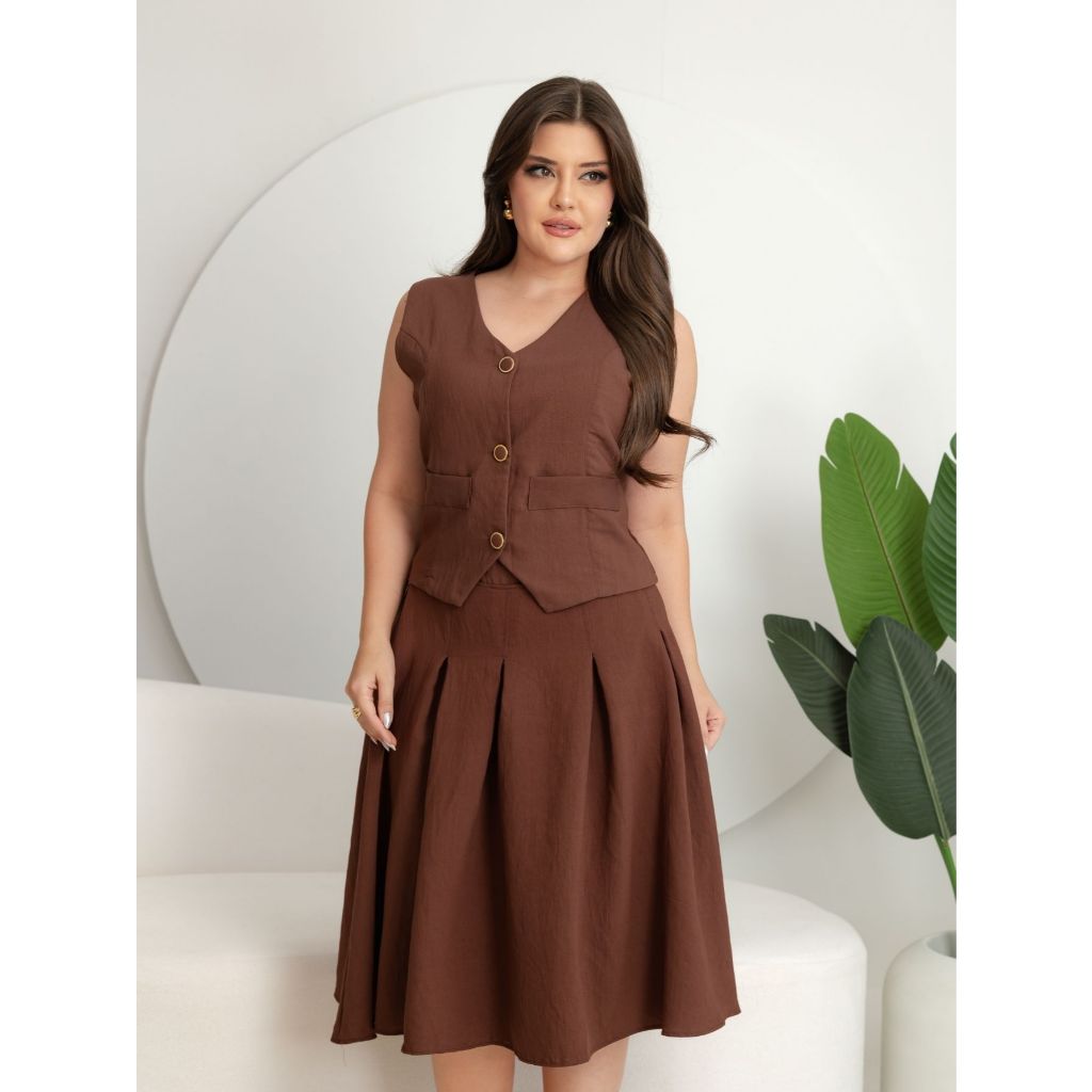 COLETE EM ALFAIATARIA MARRANTE BOTOES FORRADO MODA FEMENINO em Oferta na Shopee