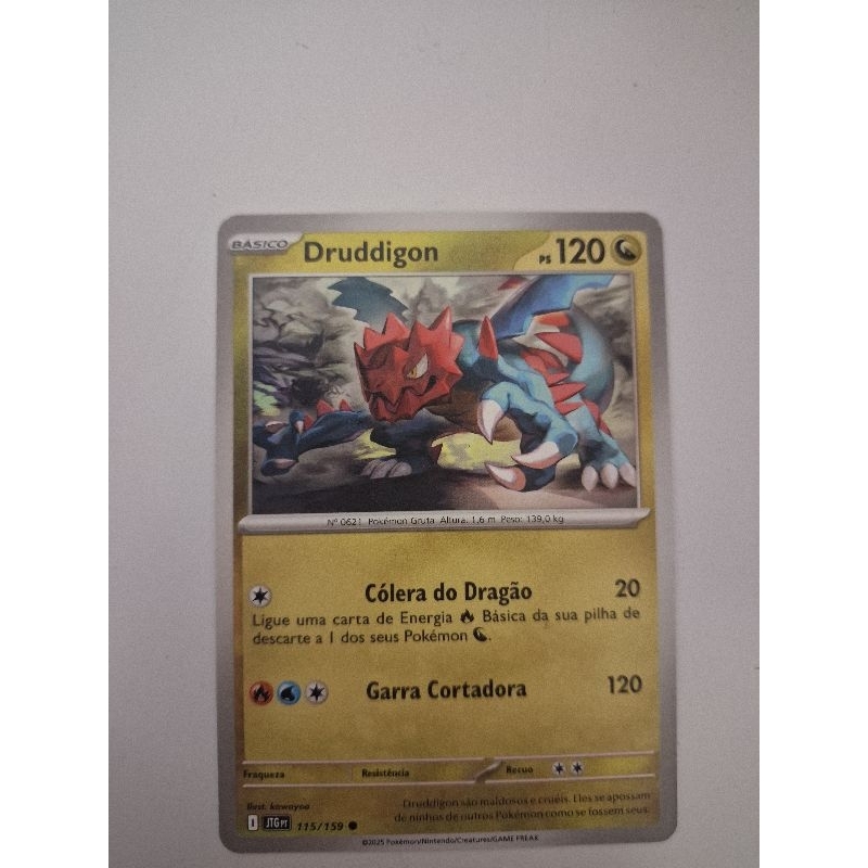Druddigon carta da coleção Amigos de jornada.