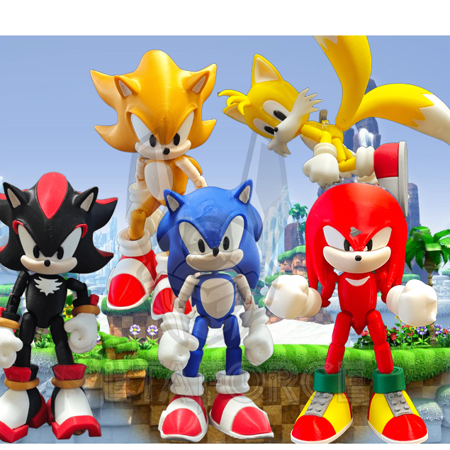 SONIC Action Figure Sonic / Shadow/ Knucles / Tails / Super Sonic Articulado – Boneco Colecionável em Oferta na Shopee