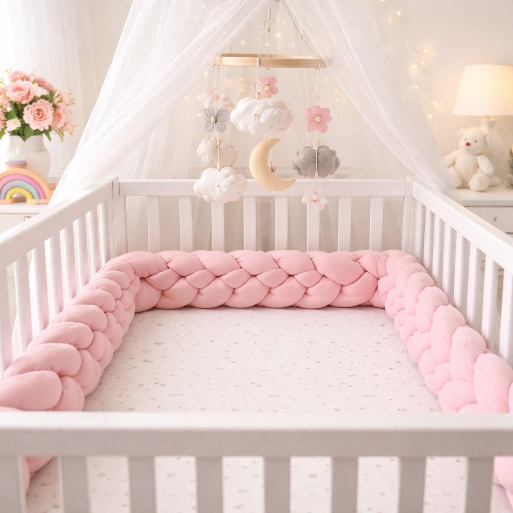 Trança Avulsa para Berço 2,50m 4,00m e 5,50m Protetor para Mini Berço, Moisés, Berço e Cama Várias Cores em Oferta na Shopee