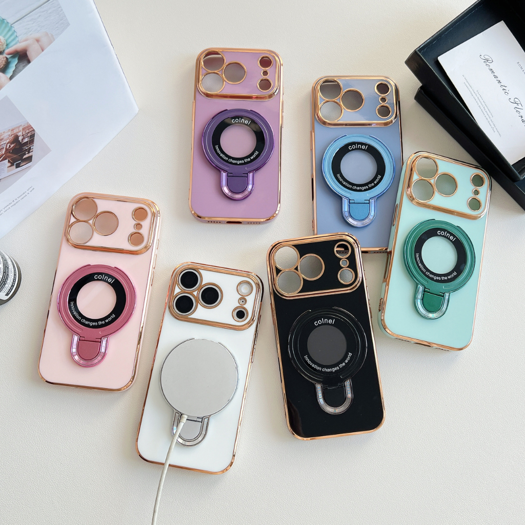 Capa Capinha iPhone 17 17AIR 17PROMAX 16 16E 15 PLUS PRO MAX Minimalista com Suporte Magnético em Oferta na Shopee