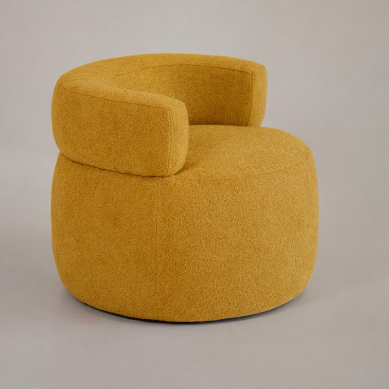 Poltrona Decorativa Castelli Orgânica Tecido Boucle