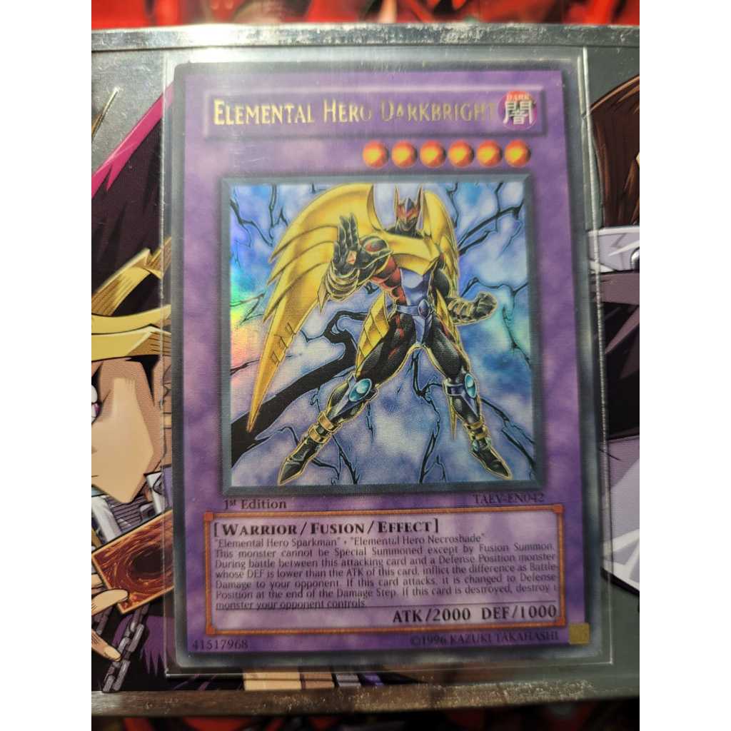 Elemental HERO Darkbright - Raridade ULTRA. Carta de 2007 - 1ST - Yugioh! Original Konami.