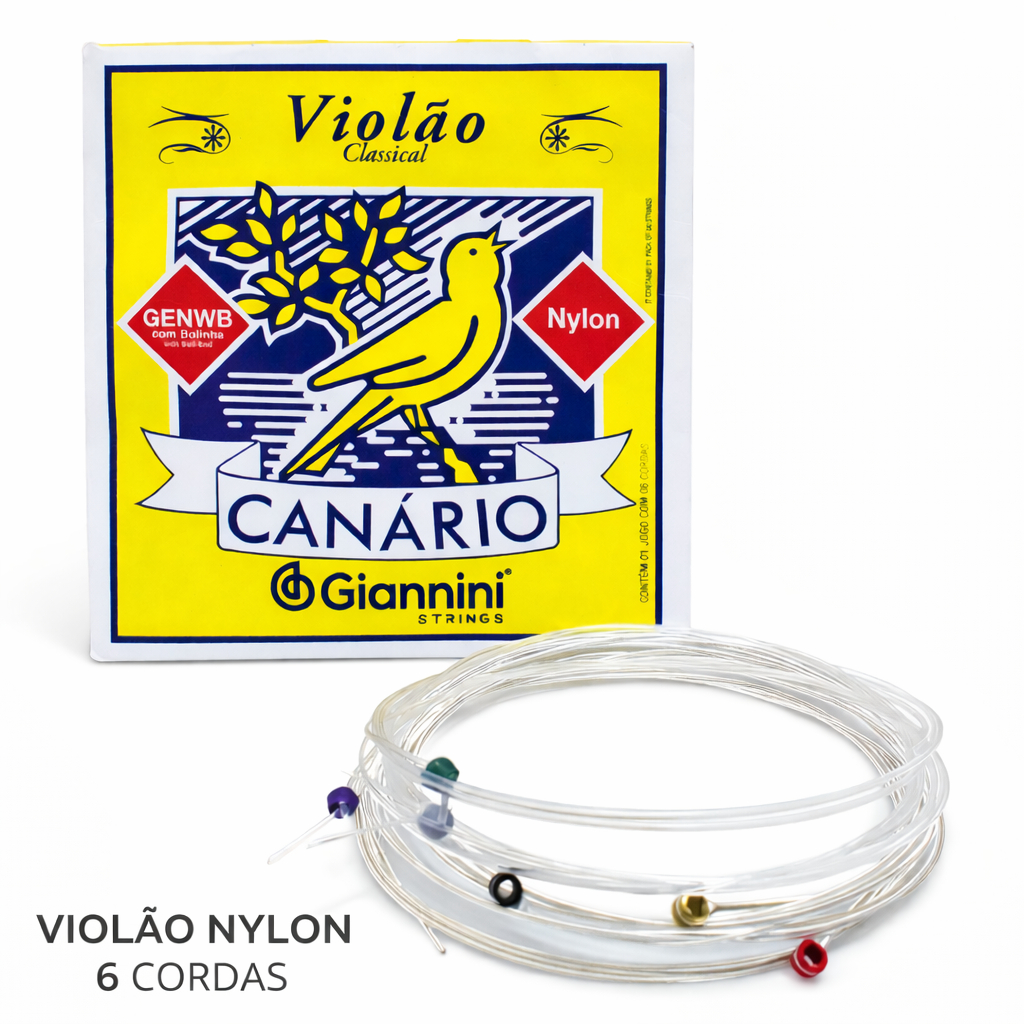 Imagem ENCORDOAMENTO GIANNINI VIOLÃO GENWB NYLON C/BOLINHA