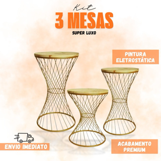 Kit trio de mesa cruzada Redonda Para decoração de Festa e Eventos em Oferta na Shopee