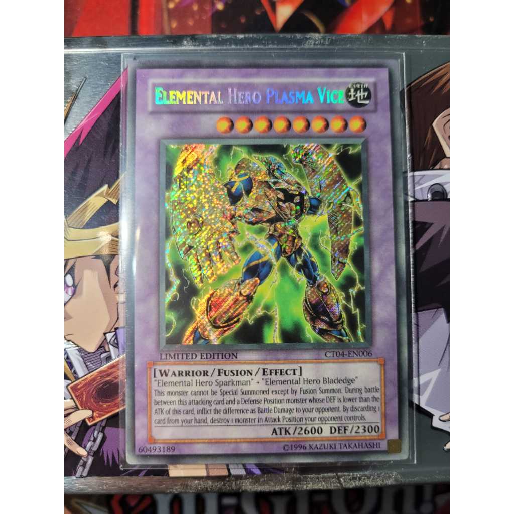 Elemental HERO Plasma Vice - Raridade SECRETA. Carta da lata de 2007 - Yugioh! Original Konami..