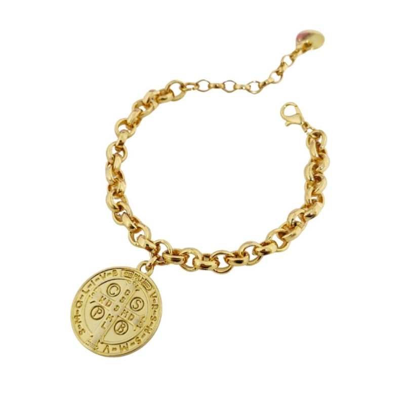 Pulseira Feminina São Bento banhado a ouro 18k semijoia