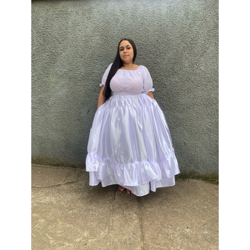 saia branca encanto umbanda candomblé ração função camarinha roupa de umbanda feminina