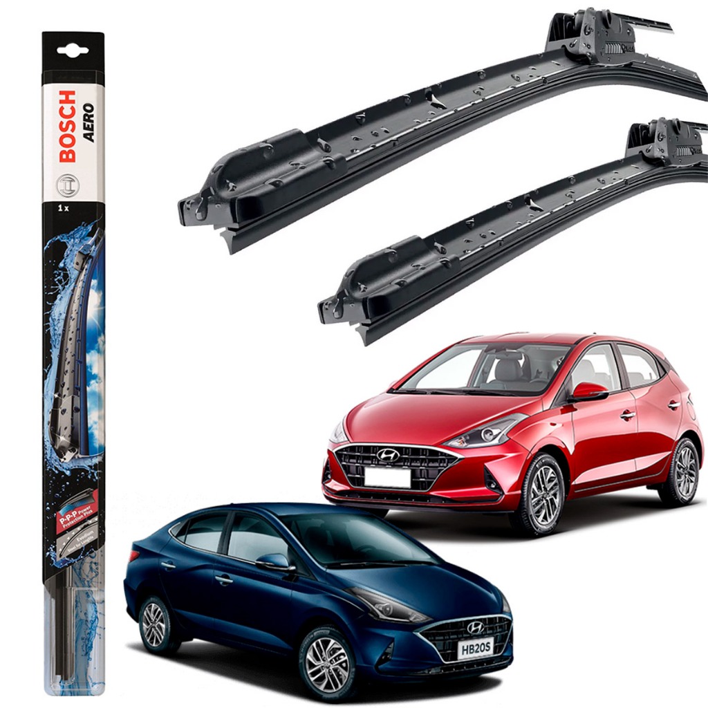 Palheta Bosch Limpador Para-brisa Para HB20 2020 Em Diante Dianteiro Encaixe Específico 2B 24/15" em Oferta na Shopee