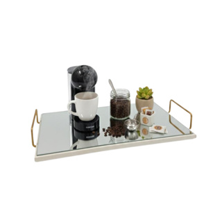 Bandeja Decorativa Espelhada Premium com alça Cantinho do Café em Oferta na Shopee