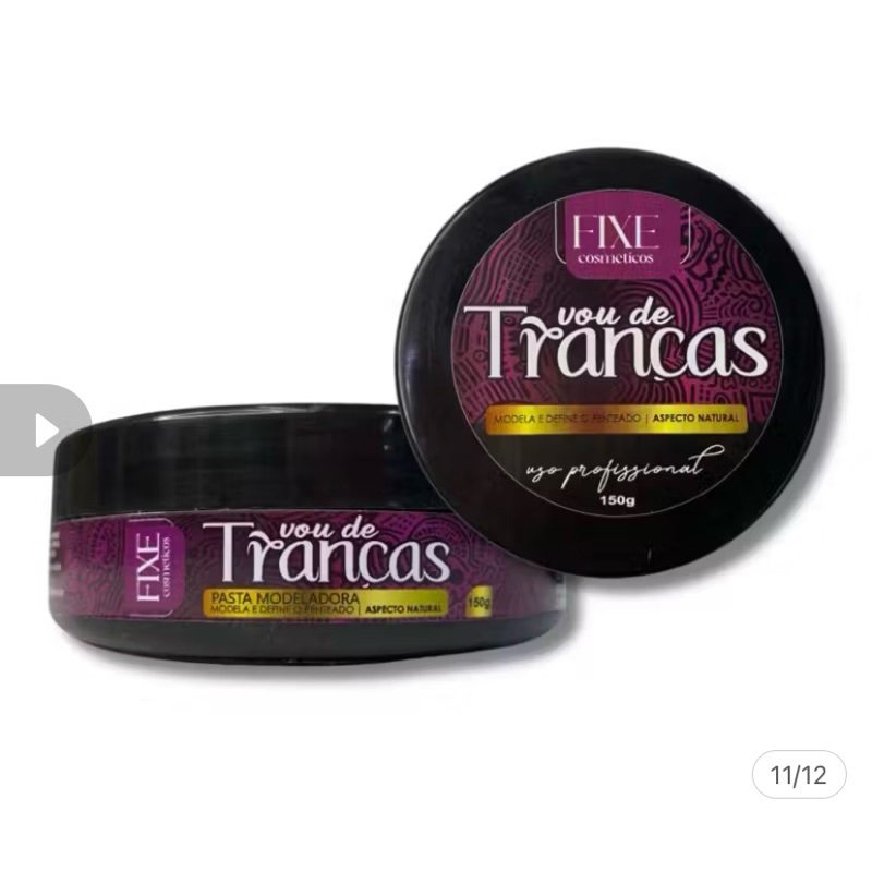 Pomada Modeladora Tranças Incolor Cabelo Box Braid Baby Hair Nagô Boxeadora Baby Hair low Poo 150g