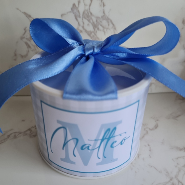 Kit Tubolatas Personalizadas MATERNIDADE | Lembrancinha Casamento | Aniversário | Chá de Bebê | 5x6 - AZUL