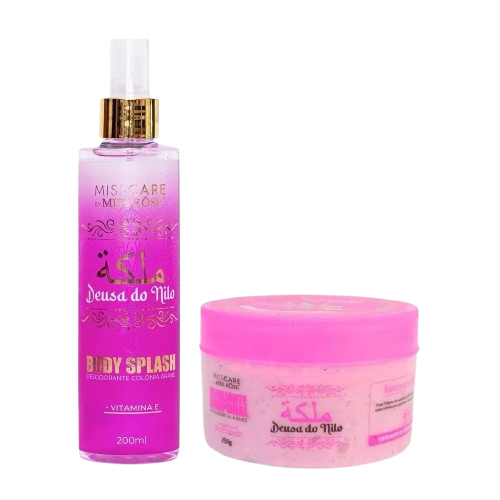 Kit Body Splash Luxo Oriental Deusa do Nilo – Miss Rôse (Body Splash + Esfoliante Creme)Kit Body Splash Luxo Oriental De