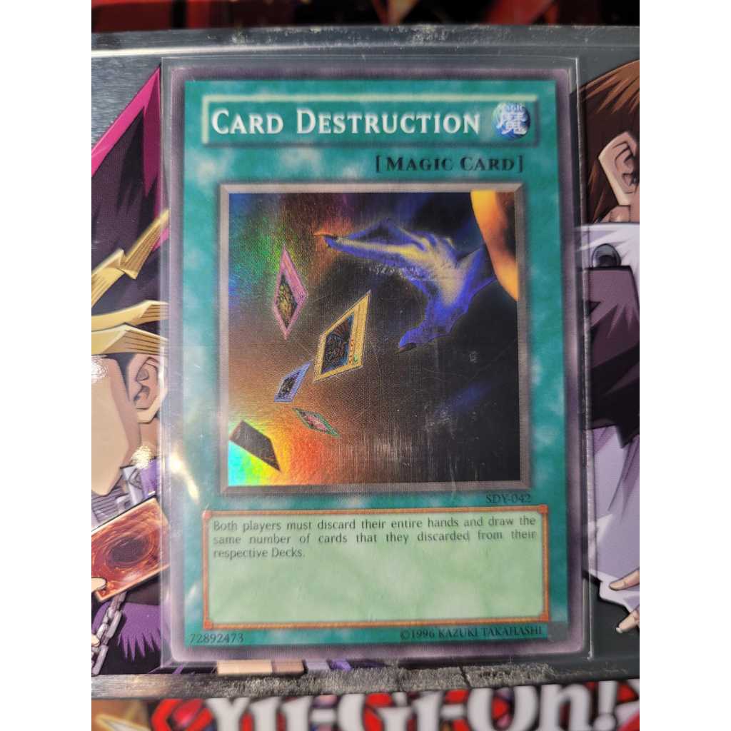 Card Destruction - Destruição de Cards - Raridade SUPER - Starter Deck YUGI de 2002 - Yugioh! Original Konami.