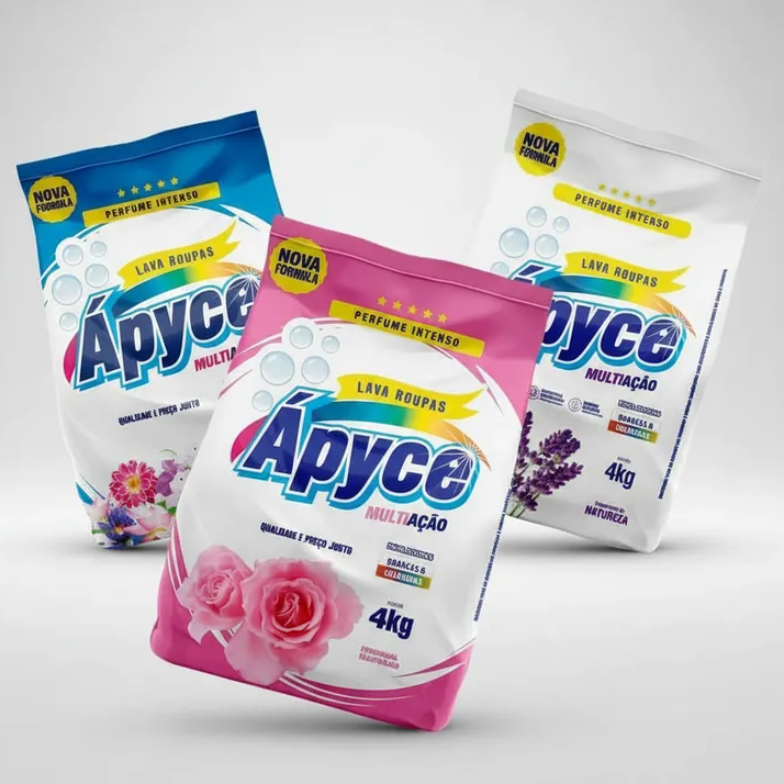 Sabao em pó lava roupas 4 kg Apyce Roupas Perfumadas