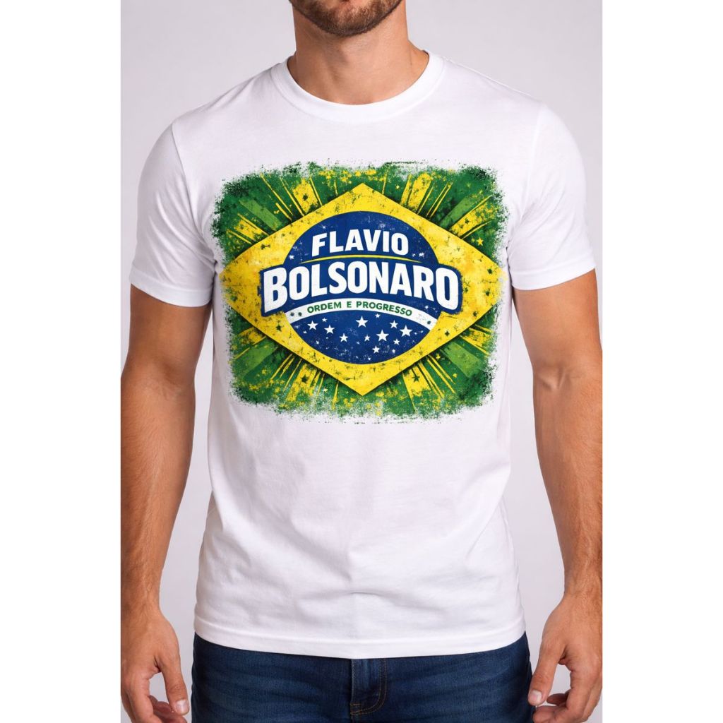 Camisa Camiseta Flavio Bolsonaro Presindente 2026 Bolsonaro Presidente Deus Patria
