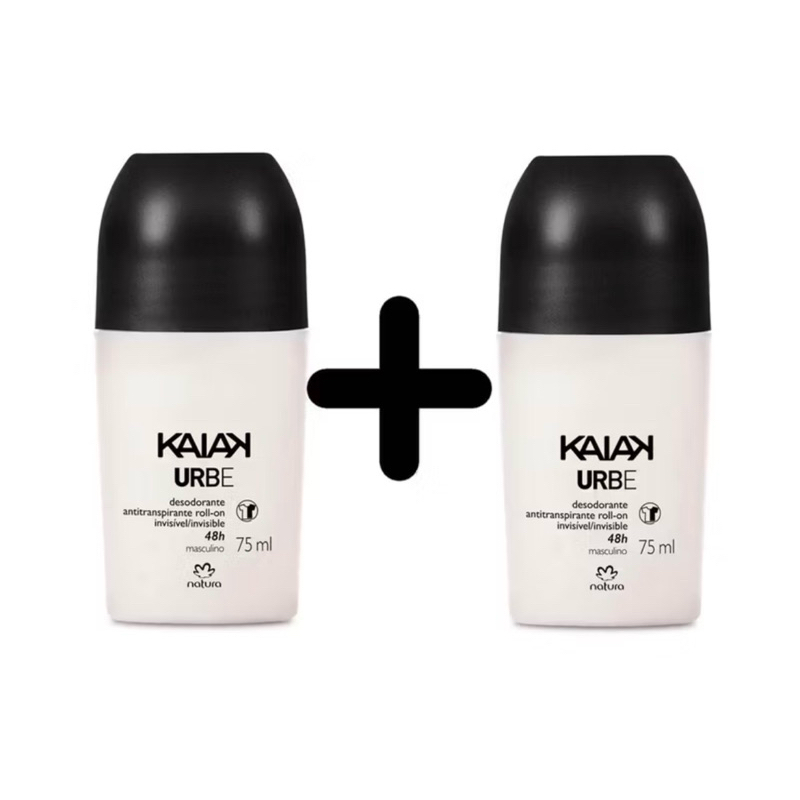 Kit 02 Desodorante Roll-on Kaiak masculino e femenino 75ml cada Natura