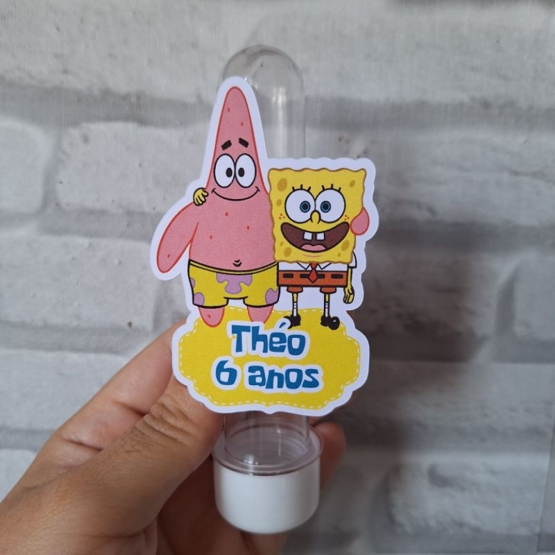 ENVIO RAPIDO 40~60 Apliques para Tubete Bob Esponja Festa Infantil Lembrancinhas Personalizadas