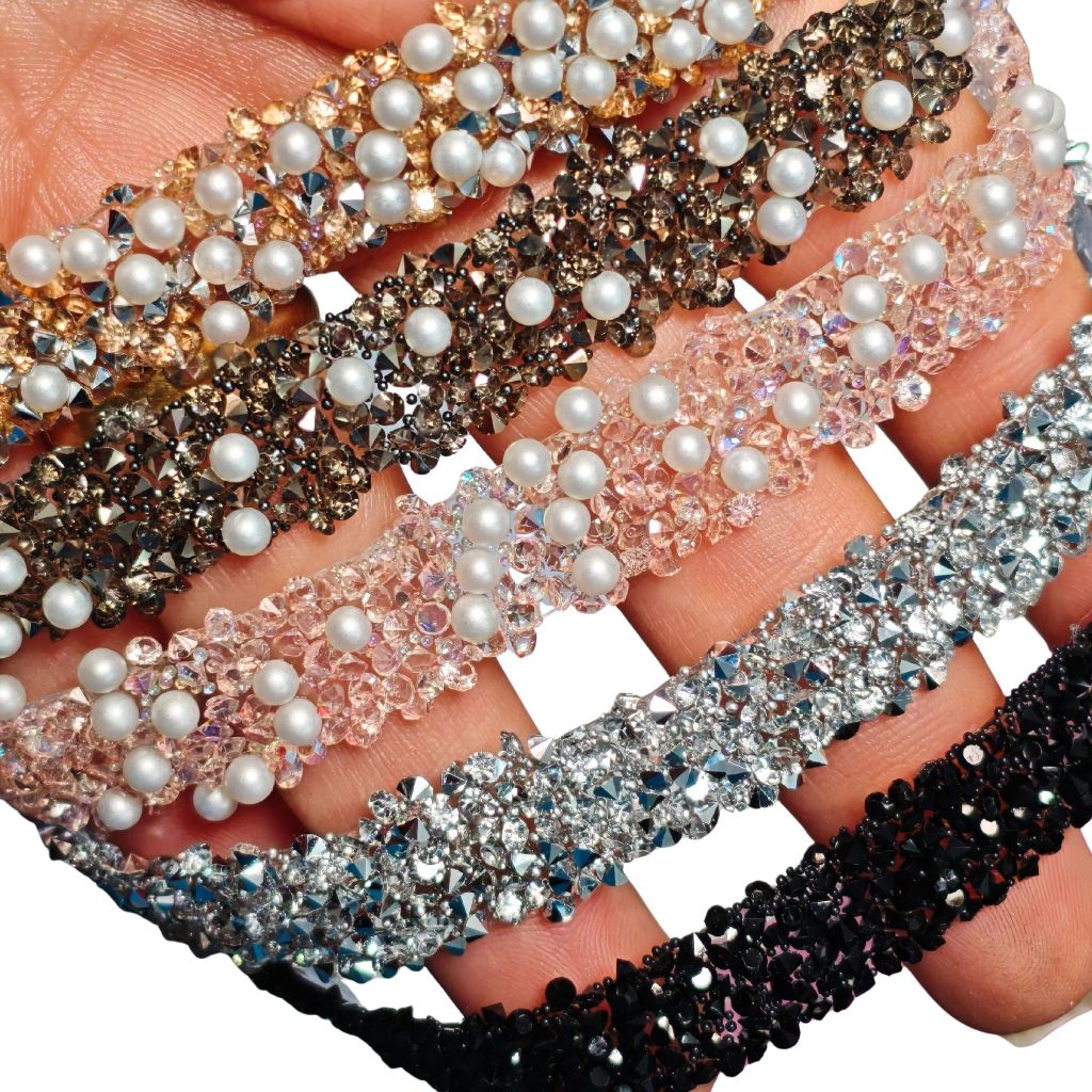 Kit Micro Manta de Strass 1cm x 40cm | Artesanato, Laços, Tiaras e Customização em Oferta na Shopee