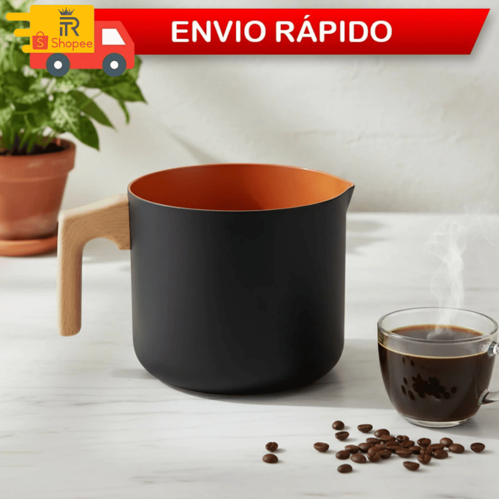 Imagem Fervedor Leiteira Canecão Antiaderente Agua Quente Cerâmico Serve no Fogão Indução Gás - Fracalanza