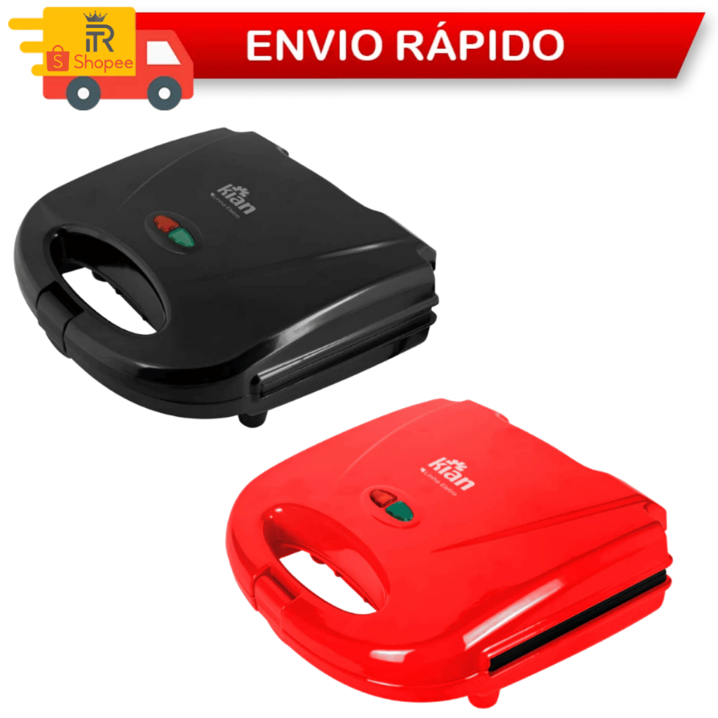 Sanduicheira Grill 2 em 1 Antiaderente Chapa Elétrica Omeleteira Lanche Casa Cozinha 750W Kian em Oferta na Shopee